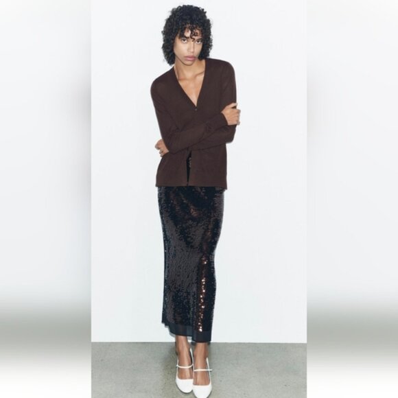 ZARA SEQUIN SKIRT - Picture 3 of 8